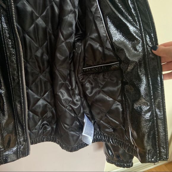 Calvin Klein women faux leather jacket size M - Picture 4 of 7